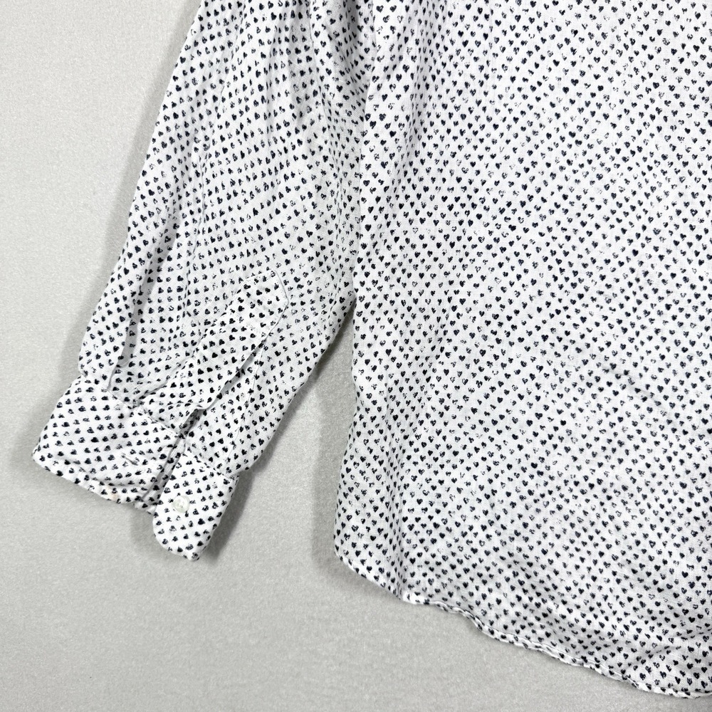 Grayson by Frank and Eileen Top Womens XL The Hero Shirt Linen Heart Print - Picture 9 of 15